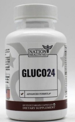 Nation Health MD GLUCO24 Advanced Glucose Support for Optimal Sugar Regulation