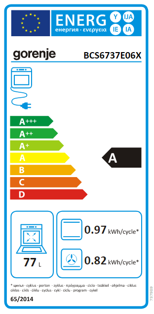 EEK:A auf einer Skala von A+++ bis D ist das Rating A