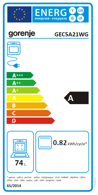 EEK:A auf einer Skala von A+++ bis D ist das Rating A