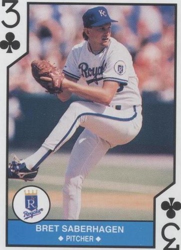 1990 U.S. Playing Cards Major League All-Stars - Bret Saberhagen #3C