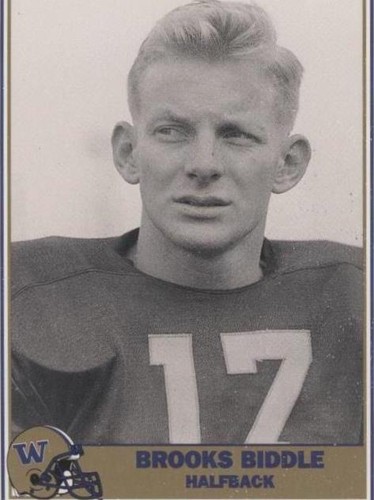 1992 Pacific Washington Huskies Football Greats Brooks Biddle #44
