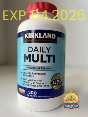 Kirkland Signature Daily Multi | Vitamins & Minerals | 500 Tablets | EXP 04/2026