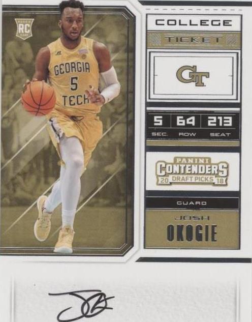 2018 Panini Contenders Draft Picks - Josh Okogie #123