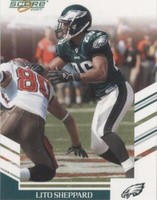 2007 Score Lito Sheppard #25