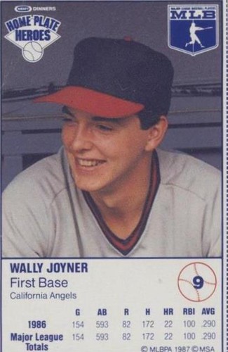 1987 Kraft Home Plate Heroes - Wally Joyner #9