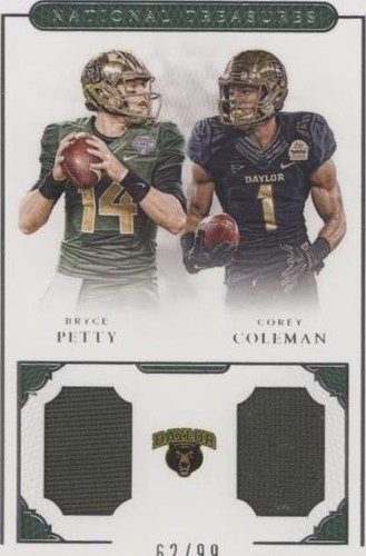 2016 Panini National Treasures Collegiate Bryce Petty Corey Coleman #22