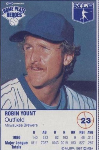 1987 Kraft Home Plate Heroes - Robin Yount #23