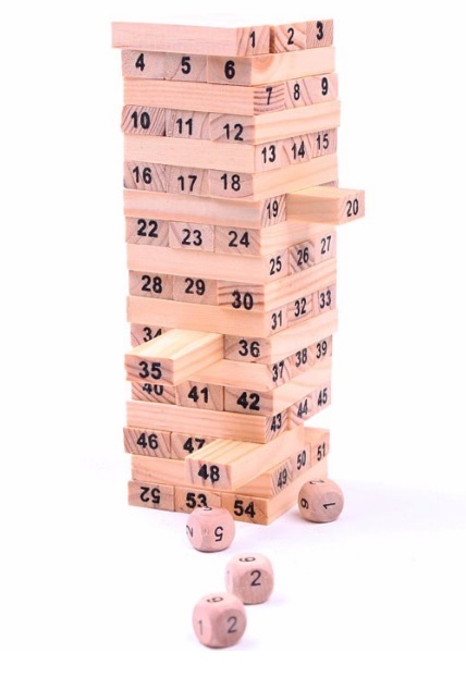 Torre Verticale Puzzle Legno Numeri Dadi Gioco Giocattolo Educativo Bambini dfh