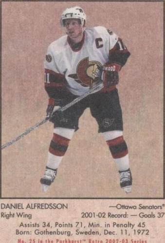 2002-03 In the Game Parkhurst Retro - Daniel Alfredsson #25