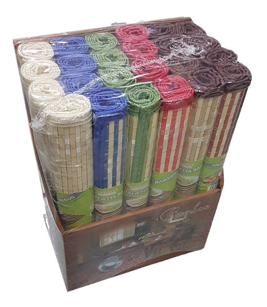 Set 24 Pezzi Tovaglie Tovagliette Colazione In Legno Bambù Americane Colorat dfh