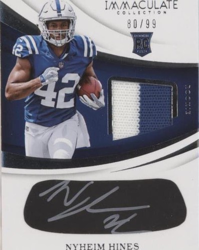 2018 Panini Immaculate Collection Nyheim Hines #EB-NH