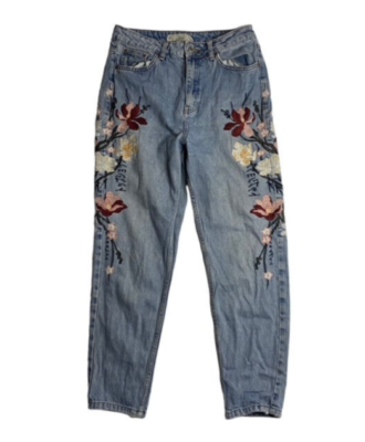 Topshop floral cheap mom jeans