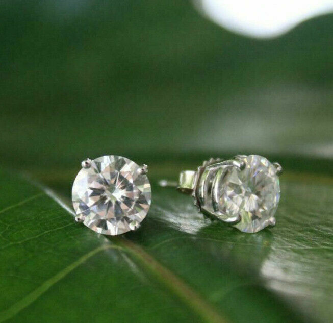 Pre-owned Online0369 3ct Cubic Zirconia Men Custom Crusive Name Necklace Free Stud Sterling Silver In White