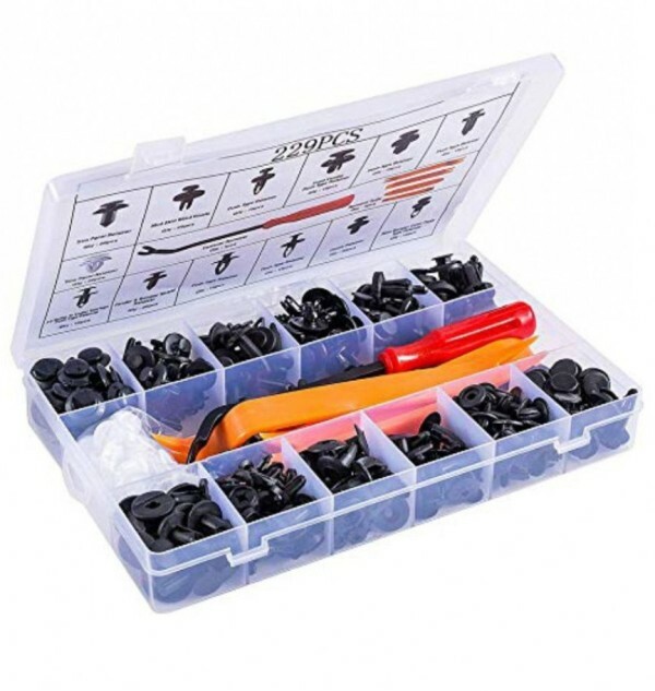 Set 229 Pezzi Clip Sportelli Auto Trim Rivetti Kit Universale Bumper Con Pinze