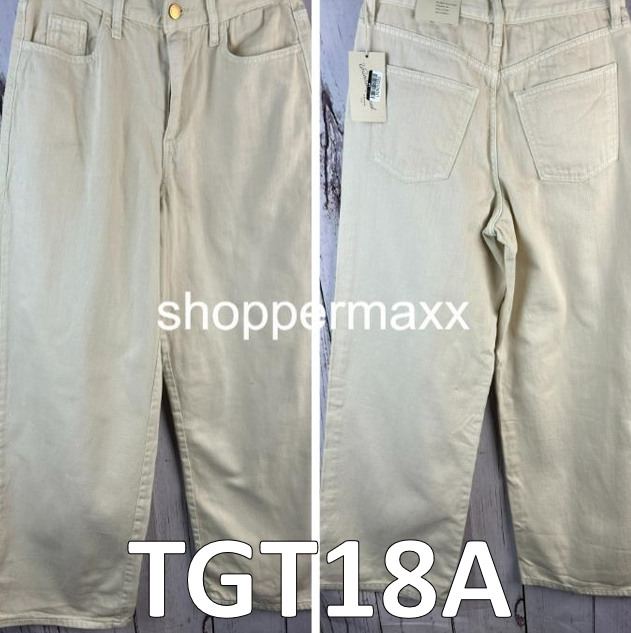 WOMEN'S HIGH-RISE WIDE LEG JEANS - UNIVERSAL THREAD, OF - WHITE, SIZE 4