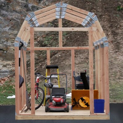 FRAMING SHED KIT 7' x 8' Outdoor Garden Yard Storage House Barn Garage Organizer