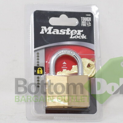 Master Lock Tough Under Fire 150D 2in Wide Solid Brass Body Security Padlock