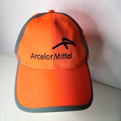 Arcelor Mittal Hat Orange Jogger Bicycle Adjustable One Size Steel Manufacturer