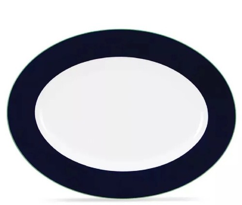 Kate Spade NEW YORK  LENOX Hopscotch Drive NAVY 16 IN OVAL P