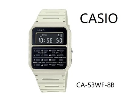 Casio Vintage Edgy Digital Watch With Calculator Black Ca 53wf 1bef Watchcharts