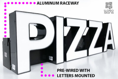 Channel Letter Signs Led Illuminated Signs with Track Raceways