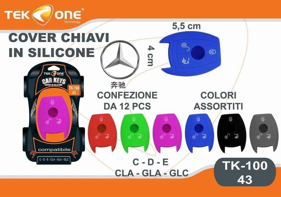 12 Pz Cover Guscio Silicone Chiave Telecomando Mercedes CLA GLA GLC hsb