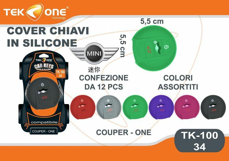 12 Pz Cover Guscio In Silicone Chiave Telecomando Mini Cooper One Tk-100 34 hsb