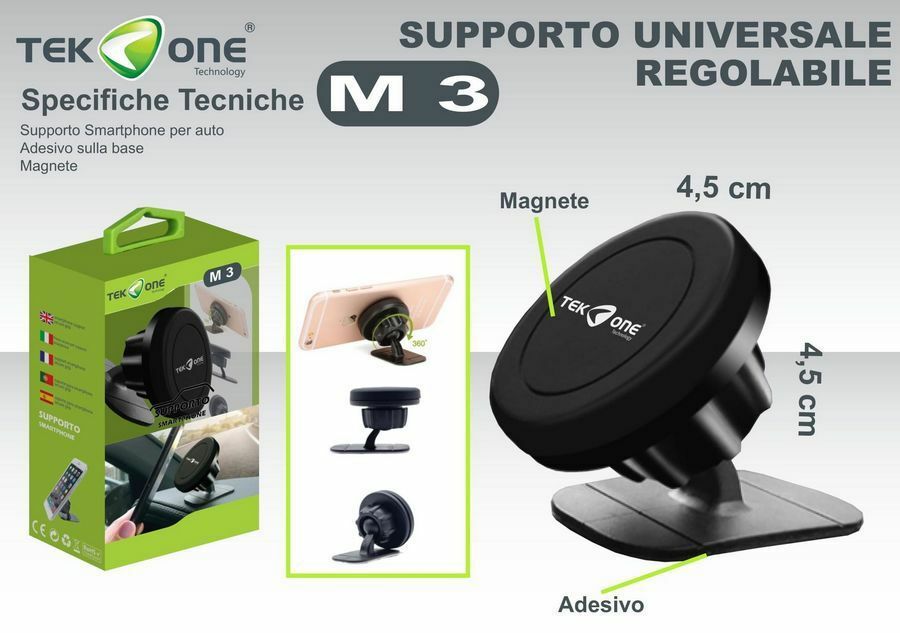 Supporto Staffa Universale TeKone M3 Magnetico Regolabile Per Smartphone dfh