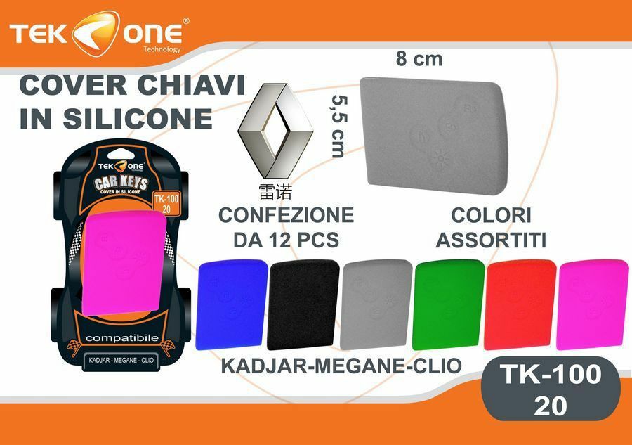 12 Pz Cover Guscio Silicone Chiave Telecomando Renault Kadjar Megane Clio 20 hsb