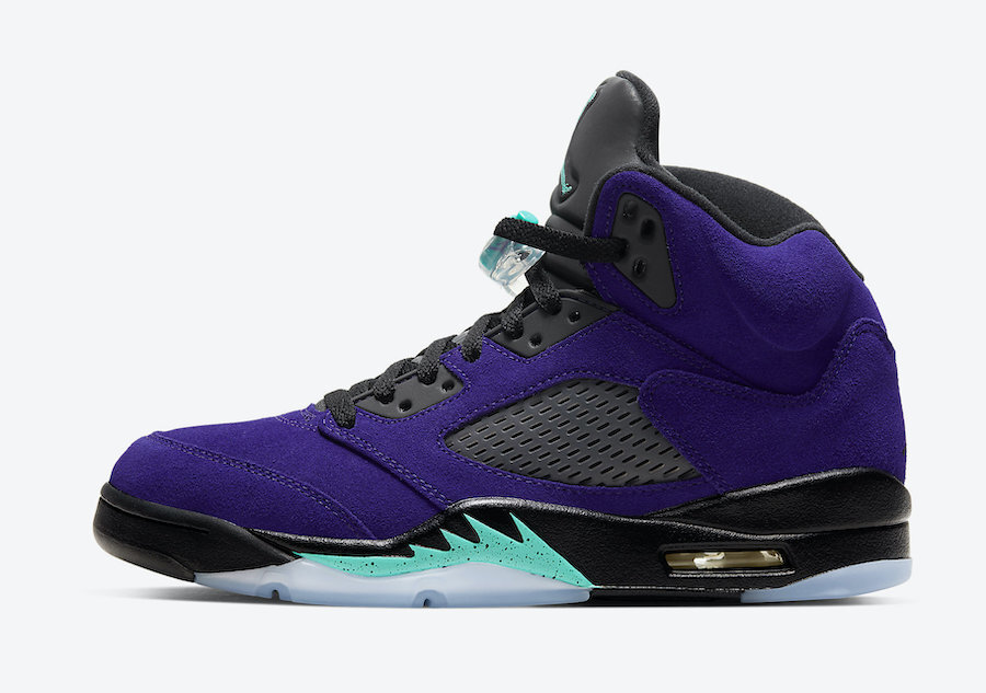 

Мужские кроссовки Nike Air Jordan 5 Retro Alternate Grape Ice Purple Black 136027-500, Фиолетовый, Air Jordan 5