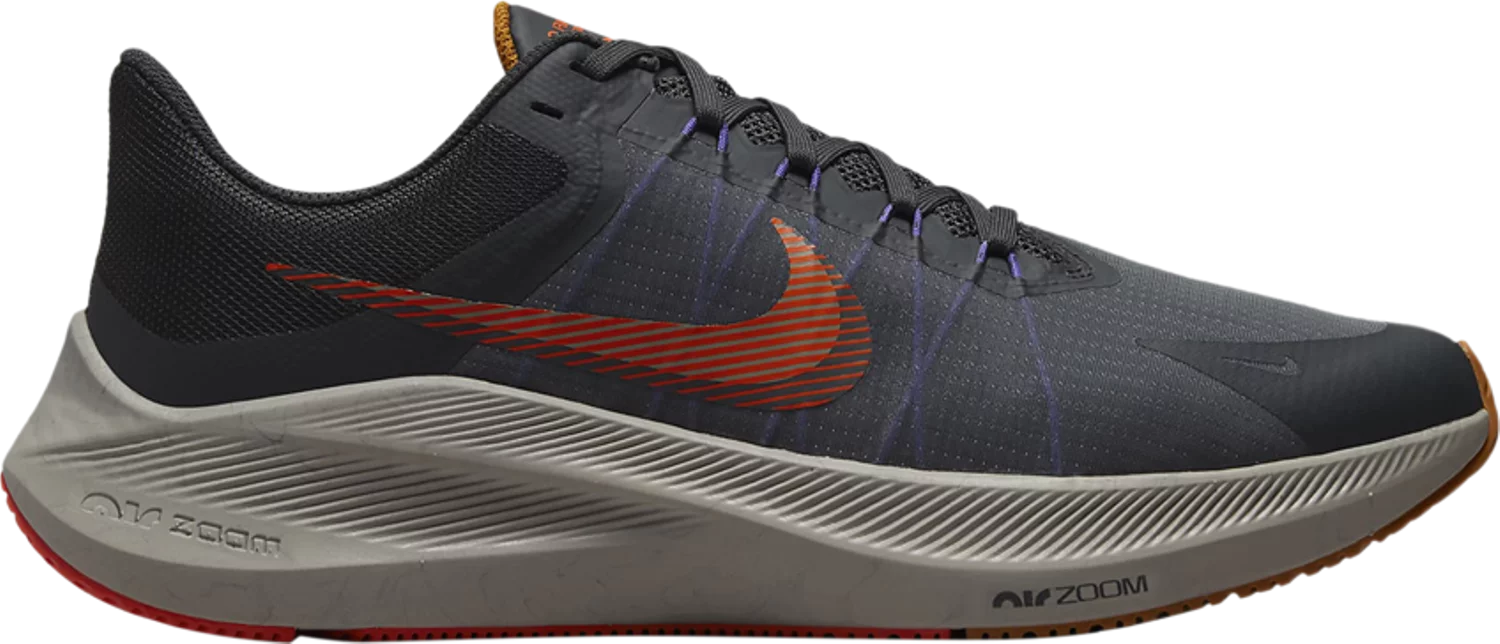 

Nike Zoom Winflo 8 антрацитово-серый лихорадочно-оранжевый булыжник CW3419-010 мужские 9,5, Nike Zoom Winflo