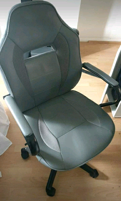 Argos Home Faux Leather Gaming Chair - Grey | in Croydon, London | Gumtree