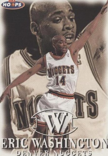 Eric Washington #17 NBA Hoops 1998 Basketball Card (Denver Nuggets
