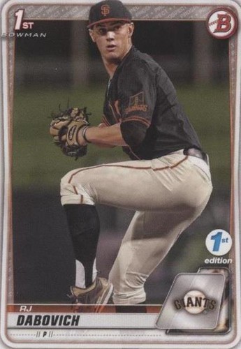 2020 Bowman Draft 1st Edition - R.J. Dabovich #BD-148