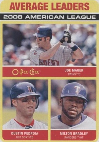 2009 O-Pee-Chee - Dustin Pedroia Joe Mauer Milton Bradley #531