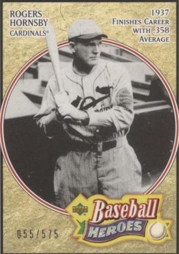 2005 Upper Deck Baseball Heroes - Rogers Hornsby #174