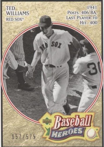 1991 Upper Deck Ted Williams Baseball Heroes 9-card set (#28-36