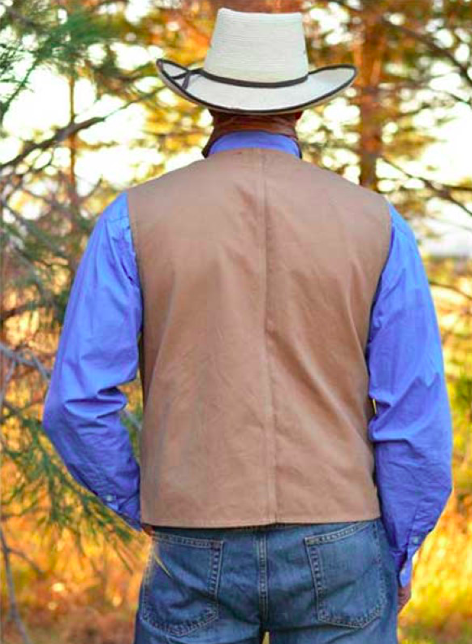 Wyoming Traders Mens Texas Conceal Carry Snap Up Canvas Ranch Wear Vest