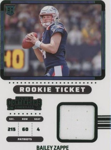 2022 Panini Contenders Bailey Zappe #RTS-BZA