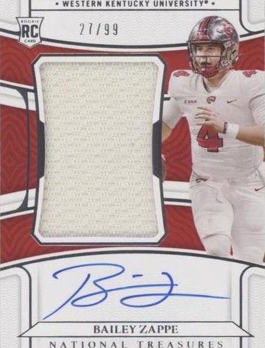 2022 Panini National Treasures Collegiate Bailey Zappe #86