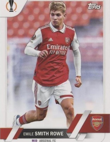 EMILE SMITH ROWE サイン EMILE SMITH ROWE 2022/23 TOPPS CHROME #55 UEFA EUROPA PINK
