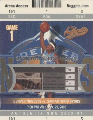2003-04 Fleer Authentix - Carmelo Anthony #101
