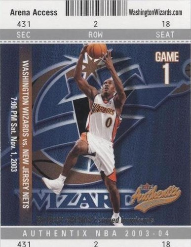 2003-04 Fleer Authentix - Gilbert Arenas #90