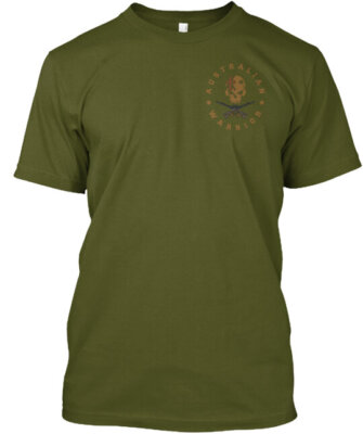 Battle Skull Olive Green T-Shirt Made in the USA Size S to 5XL