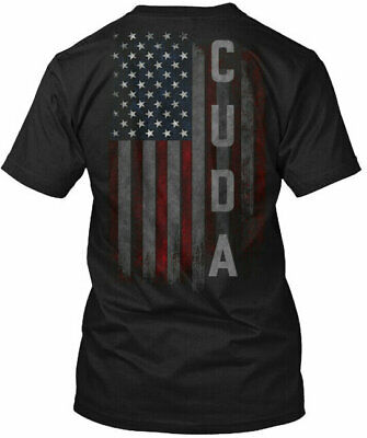 Cuda Family American Flag T-Shirt Made in the USA Size S to 5XL