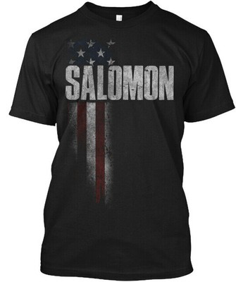 Salomon Family American Flag Tee T-Shirt Made in the USA Size S to 5XL
