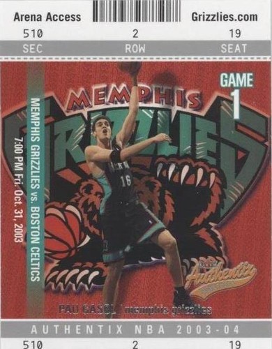 2003-04 Fleer Authentix - Pau Gasol #54