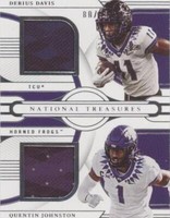 2023 Panini National Treasures Collegiate Derius Davis Quentin Johnston #TD9
