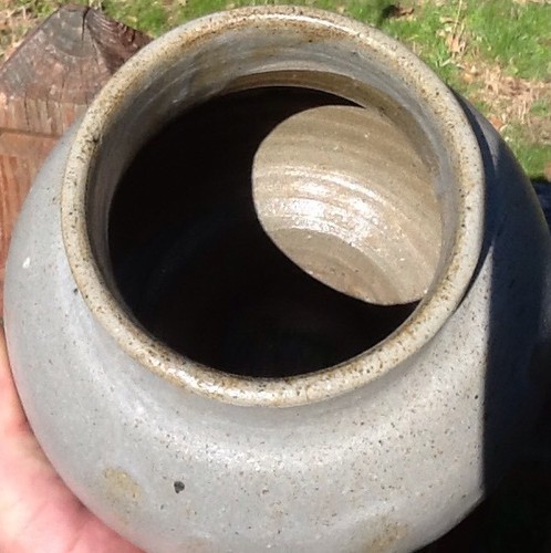 Salt Glazed Hand Turned Vase Studio Pot Vintage Unmarked & Unknown