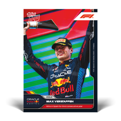 2024 Topps Now F1 29 MAX VERSTAPPEN RED BULL WIN 3 IN ROW SPANISH GP PRESALE